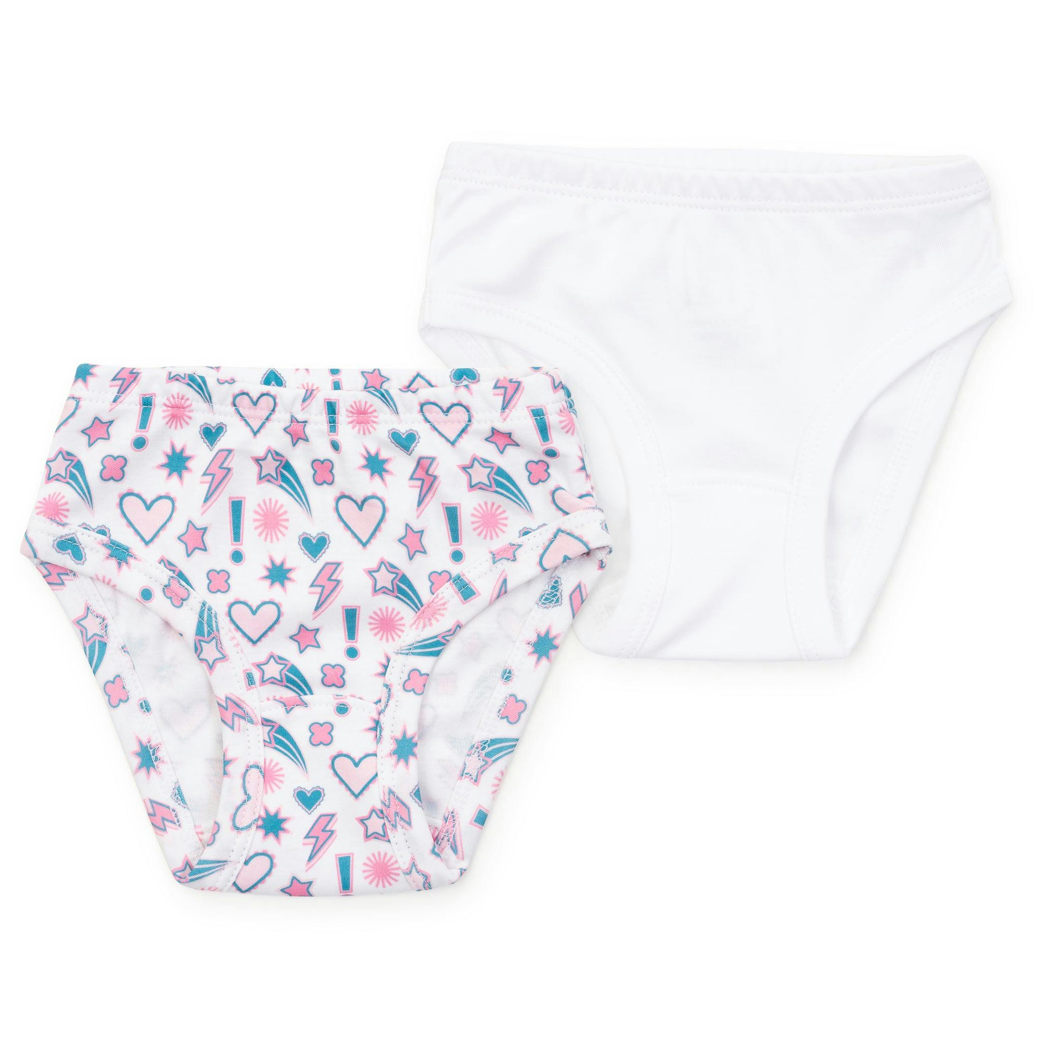 Lauren Girls' Underwear Set - Cosmic Crush/White