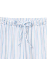 The Olivia Wide Leg Pima Pajama Set in Periwinkle Stripe