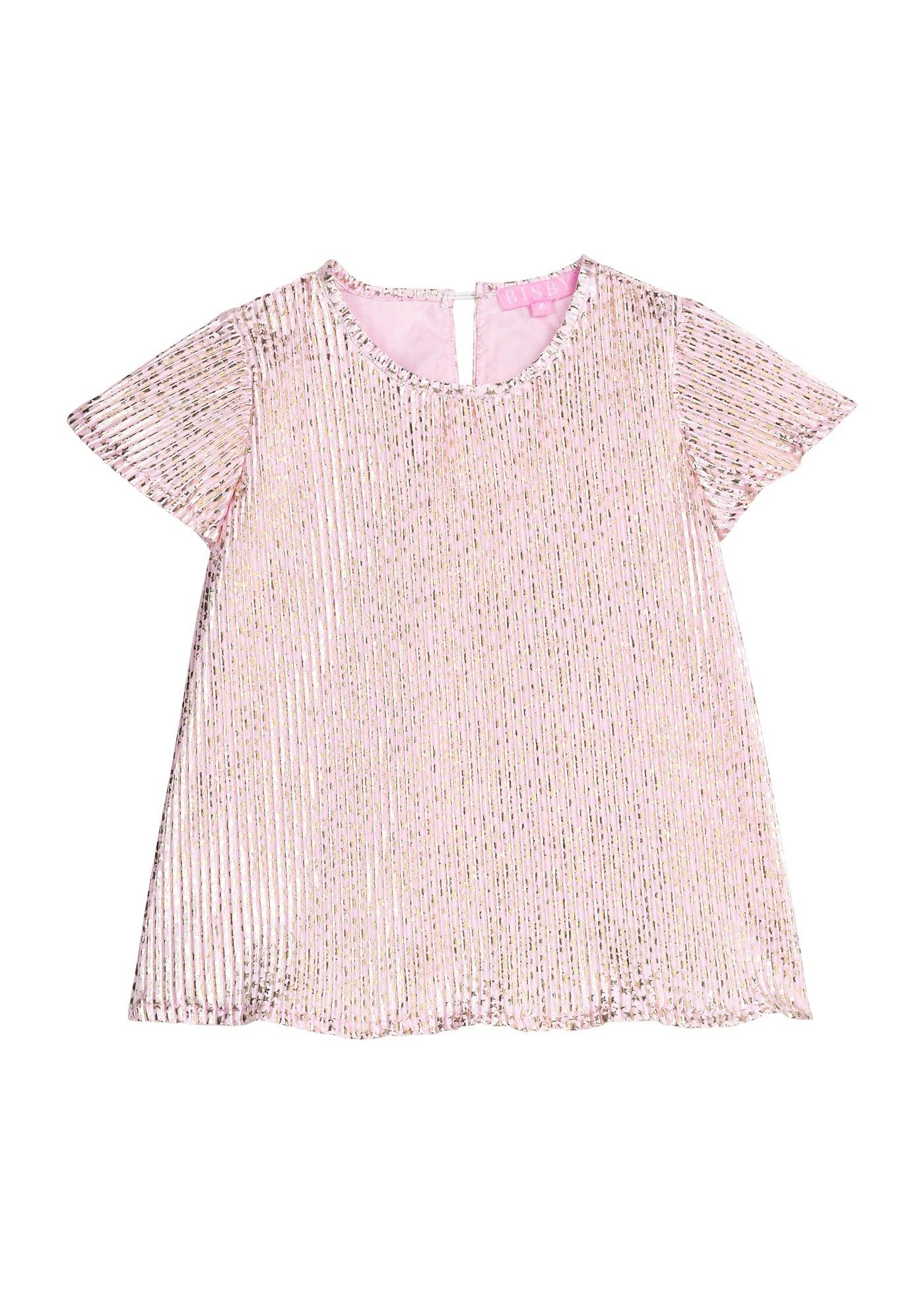 Crinkle Top - Pink Crinkle Stars