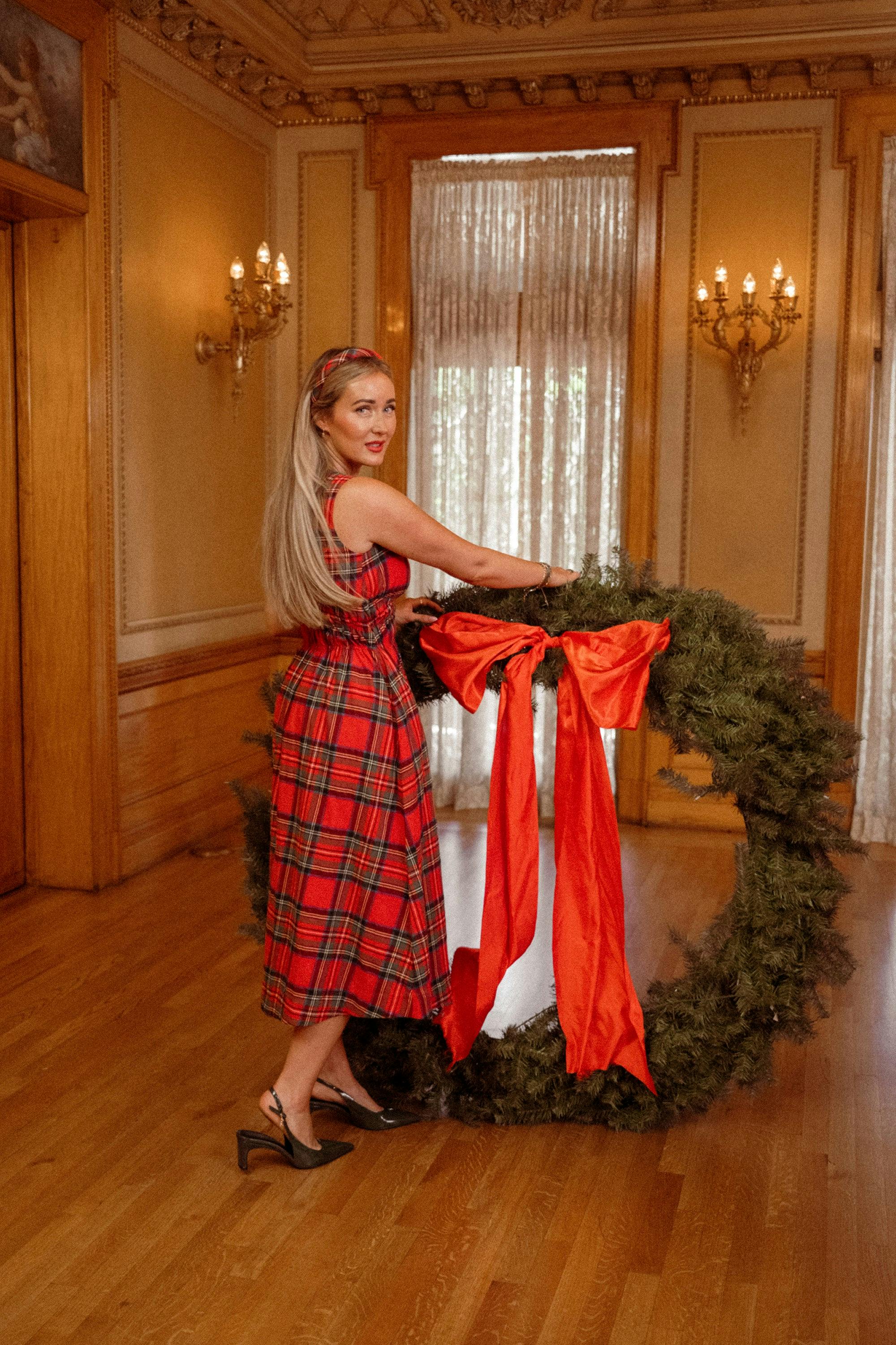 Carly Dress in Holiday Plaid
