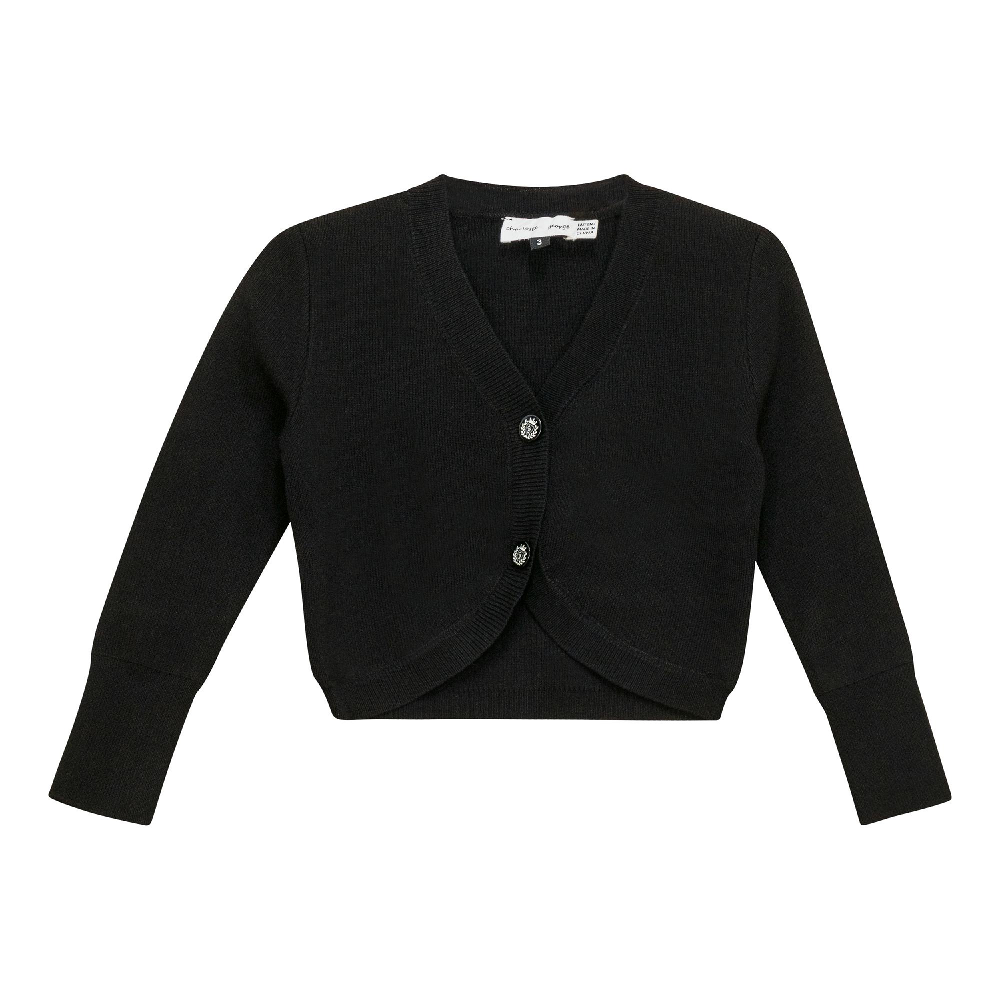 Tight Knit Cardigan Black
