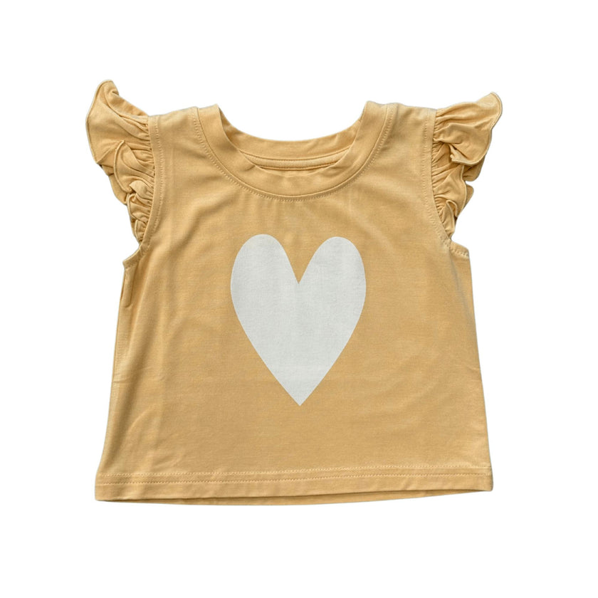 Girls Sleeveless Top in Heart in Desert Mist