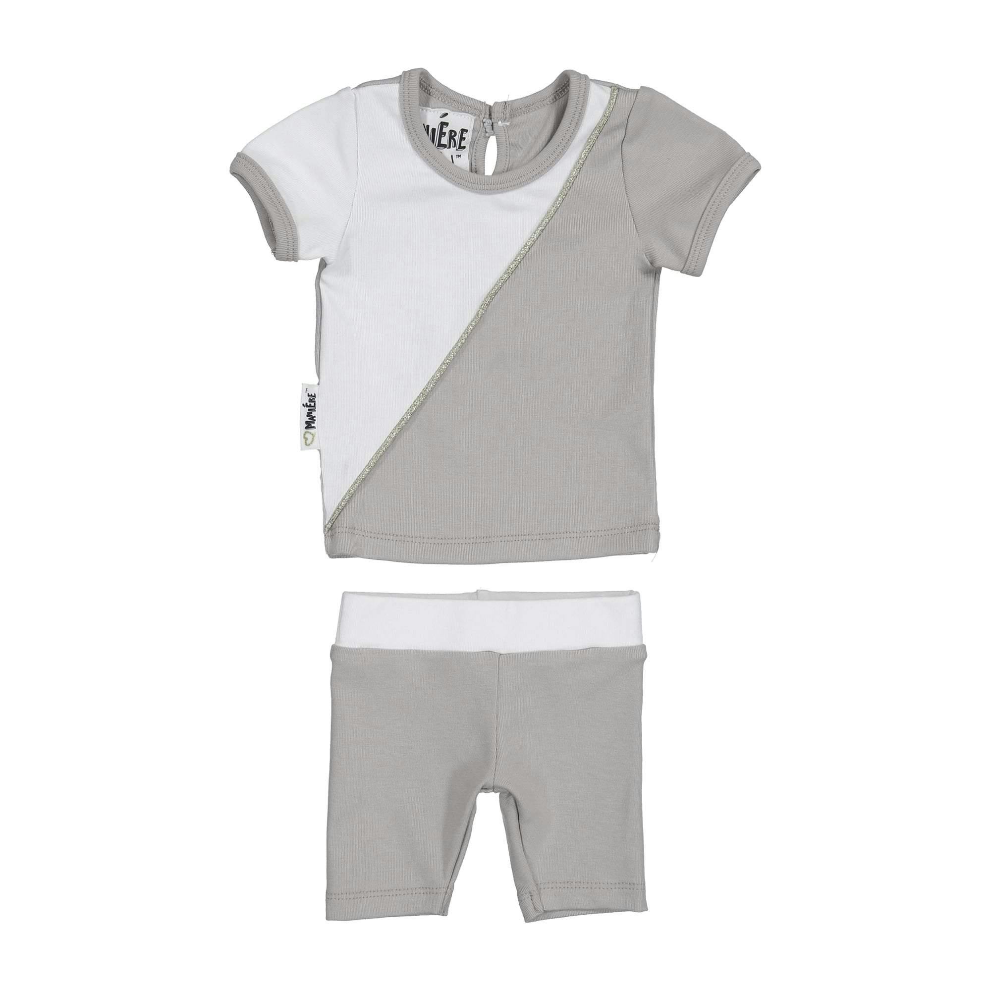 Diagonal Cording 2-Piece Top & Short Set
