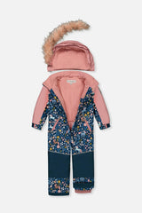Kids One Piece Discover Snowsuit Blue and Pink Unicorn Print