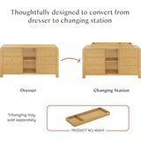 TipToe 6-Drawer Assembled Dresser With Cubbies In