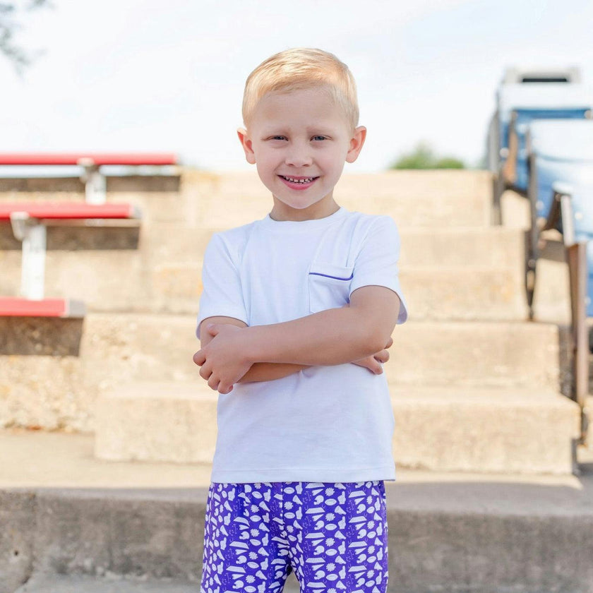 Walker Boys' Short Set - Pep Rally Purple