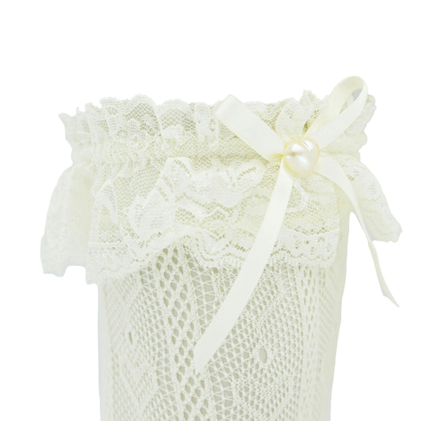 Heart Lace Ribbon Socks