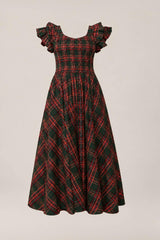Hattie Dress in Evergreen Plaid