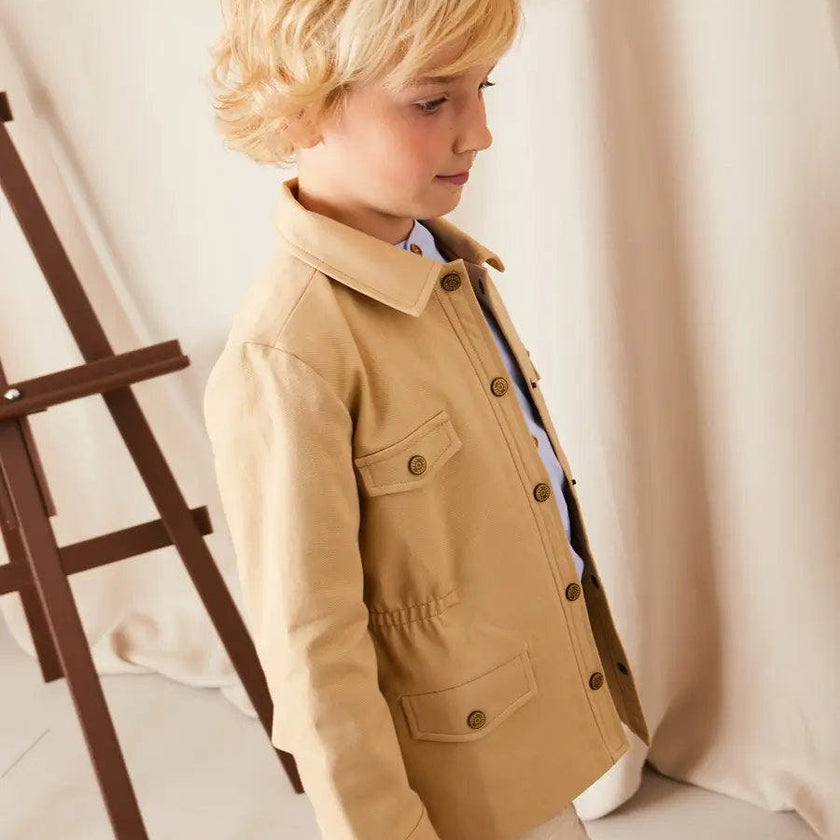 Plain Pocket Detail Trousers in White (4-10yrs)