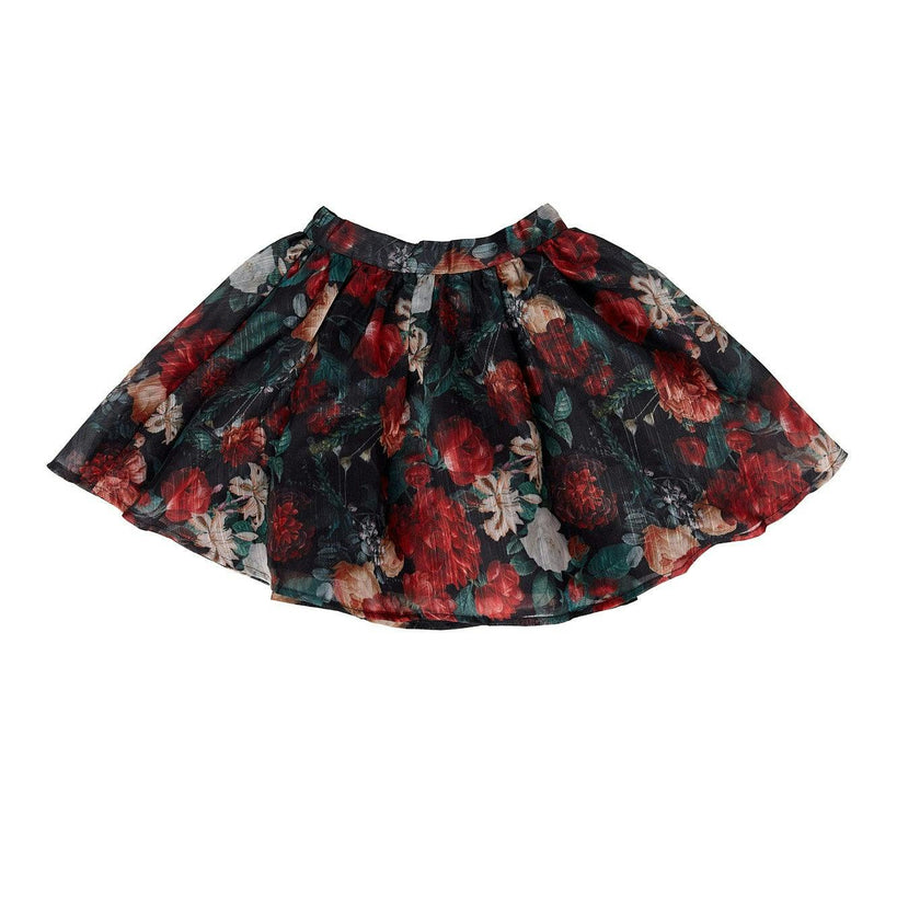Mini Vanessa Skirt in Midnight Roses