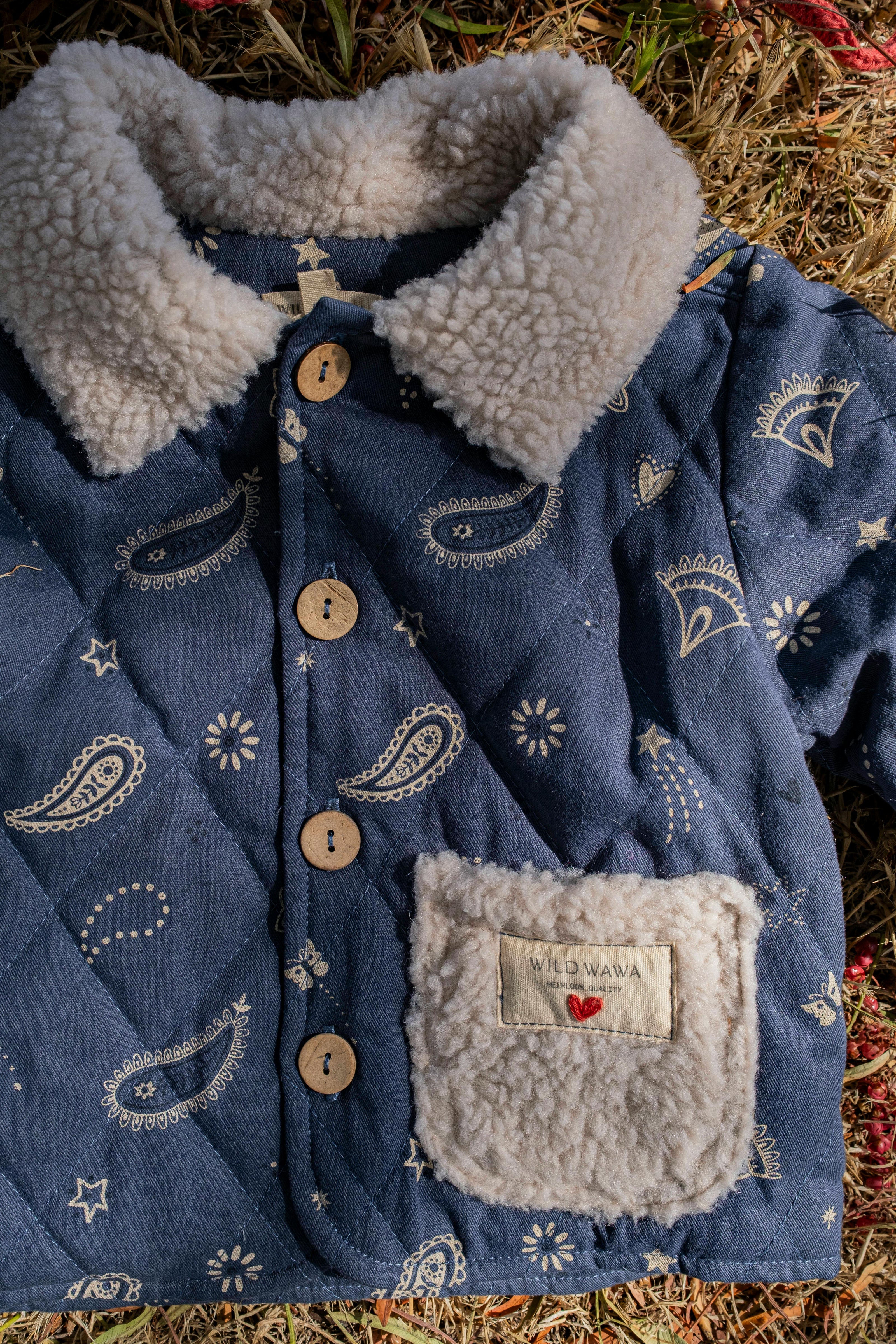 Quilted Jacket in Midnight Bandana