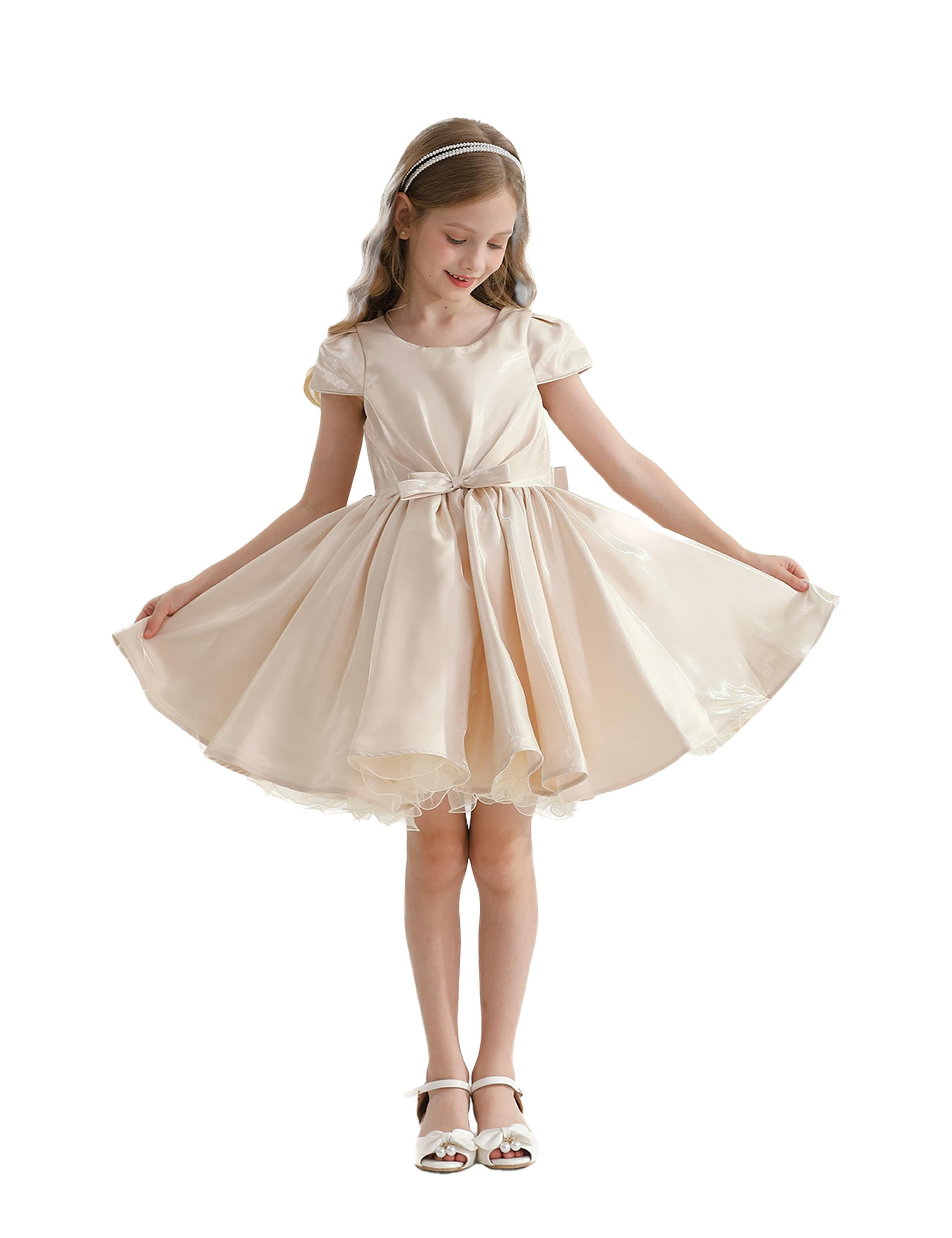 Champagne Bow Short Solera Dress
