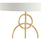 Haines 60" Modern Circle Marble/Metal LED Floor Lamp