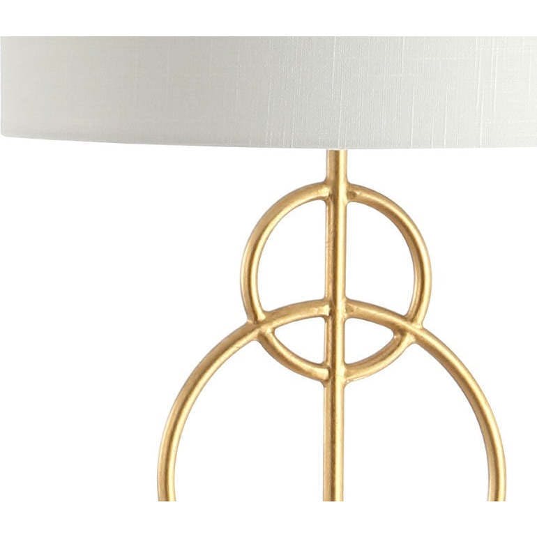 Haines 60" Modern Circle Marble/Metal LED Floor Lamp