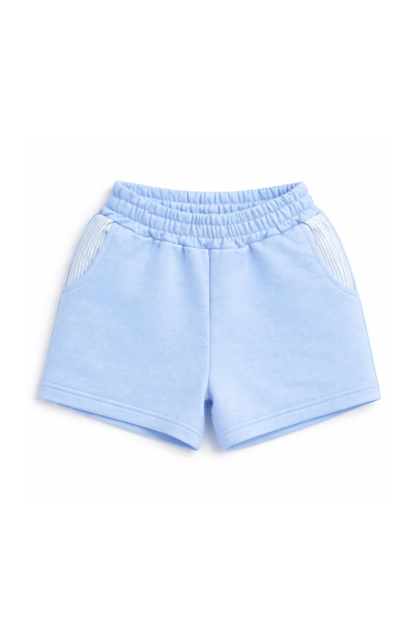 Seersucker Pocket Shorts - Blue