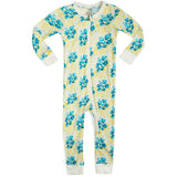 Sky Floral Bamboo Zipper Pajama