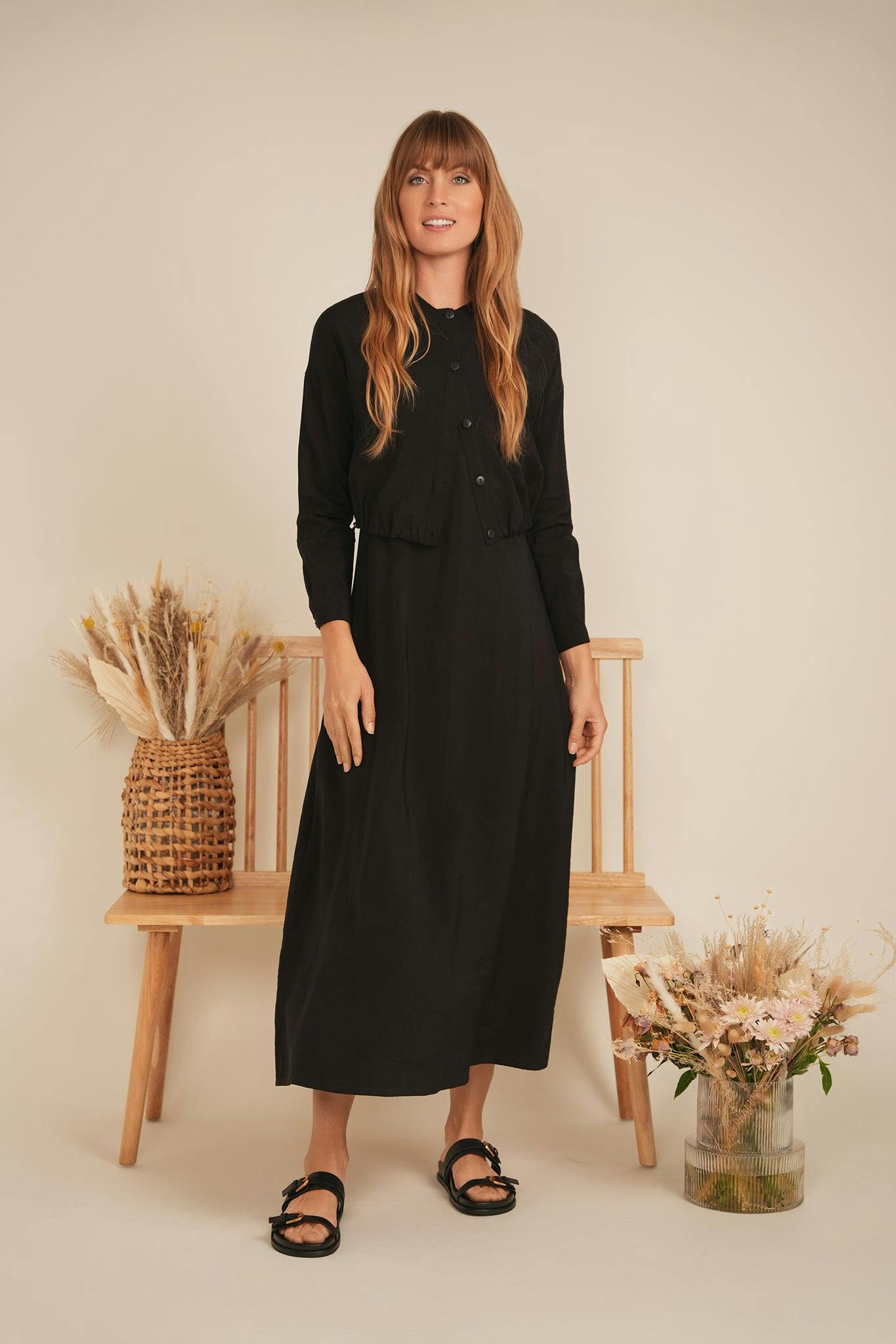 Copper Tencel Maxi Jumper