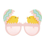 Packed Party Peek-a-Boo Chick Novelty Glasses - Pink Frames with Glitter Chick and Pastel Egg Details, Pink Lenses, and Peep This Gold Text, 5.9x3.5 Inch