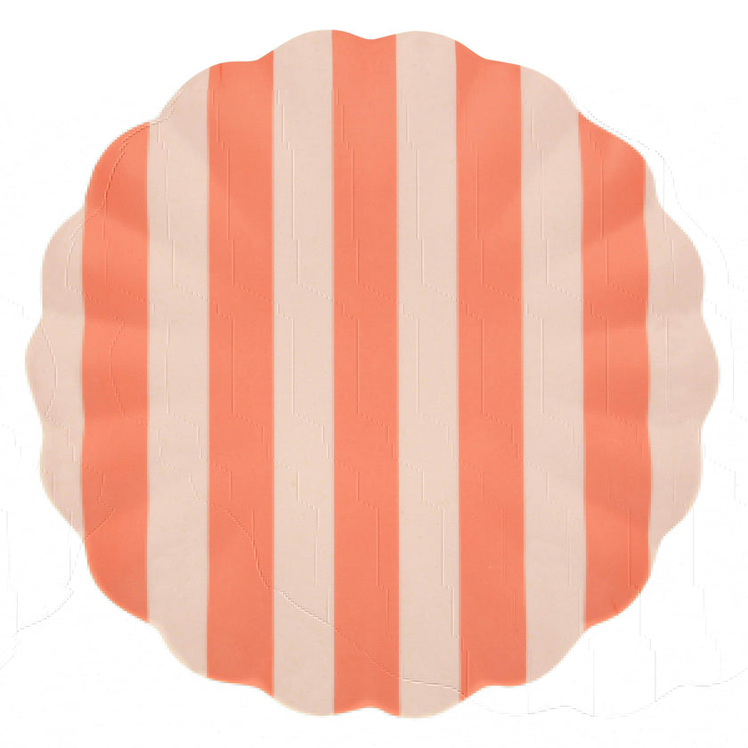 Stripy Reusable Bamboo Large Plates