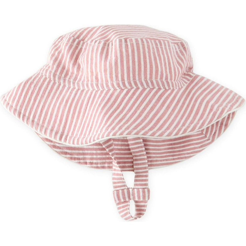 Seersucker Bucket Hat, Red