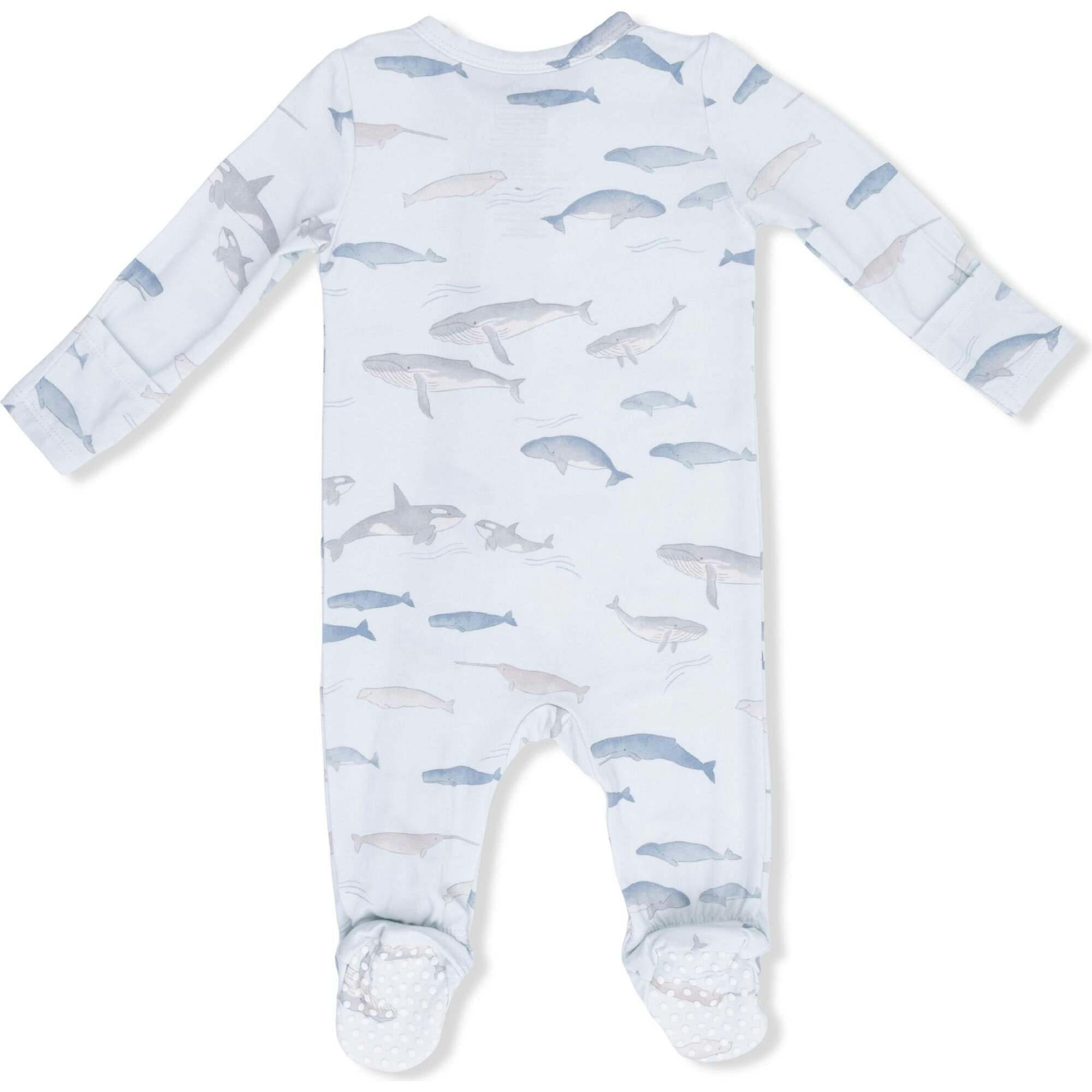 Little Whales - 2 Way Zipper Footie