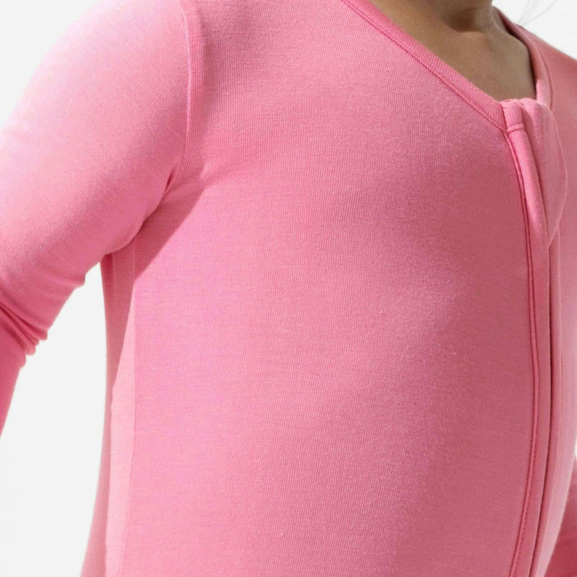 Bubblegum Pink Bamboo Convertible Footie