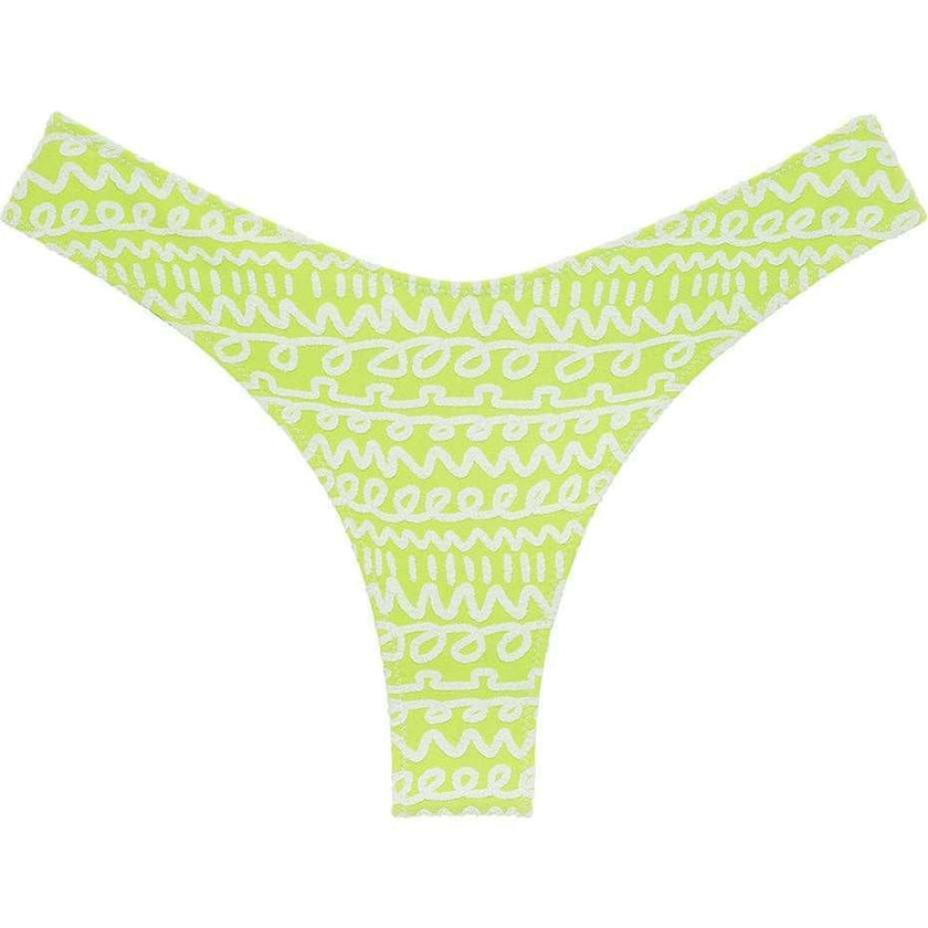 Lulu Print Zig-Zag Stitch Bikini Bottom