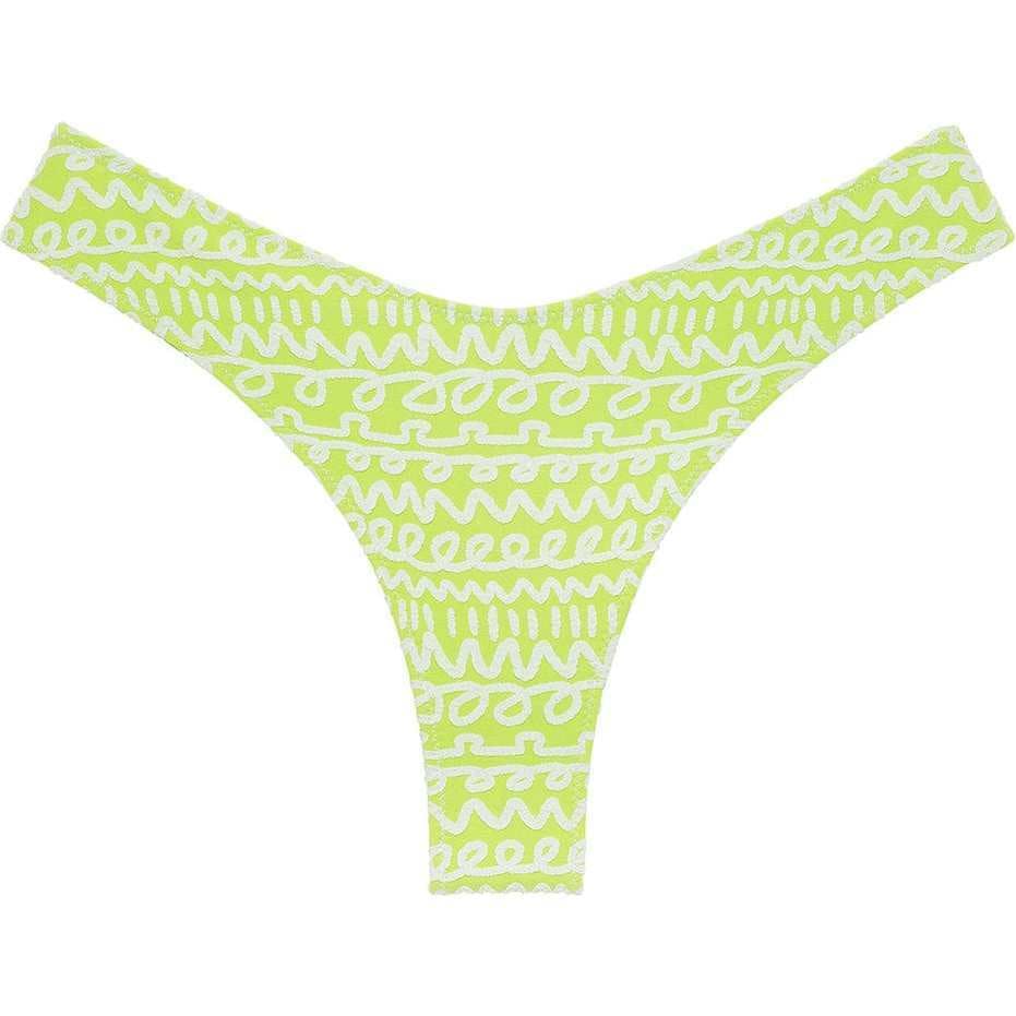 Lulu Print Zig-Zag Stitch Bikini Bottom