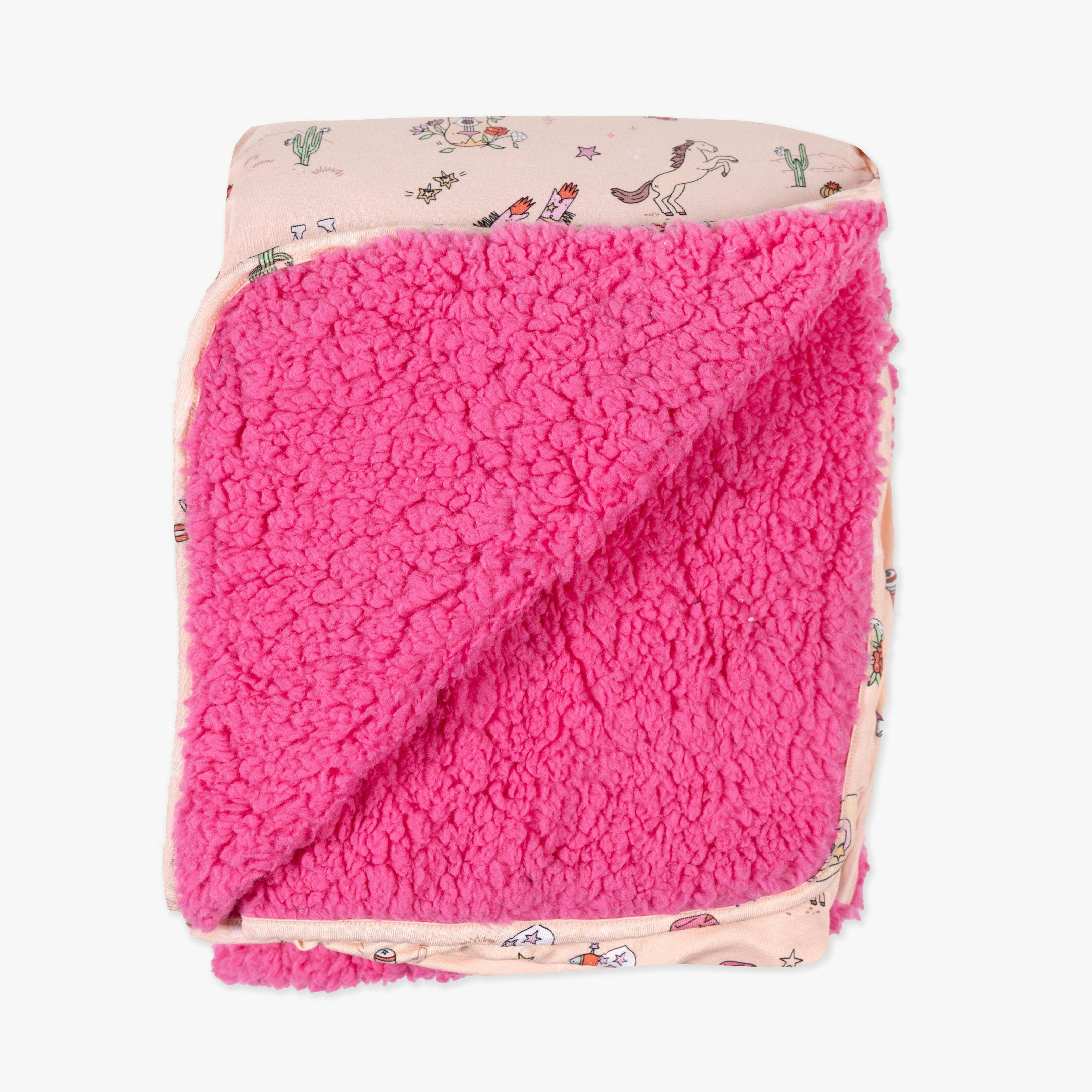Cowgirl Bamboo Sherpa Blanket