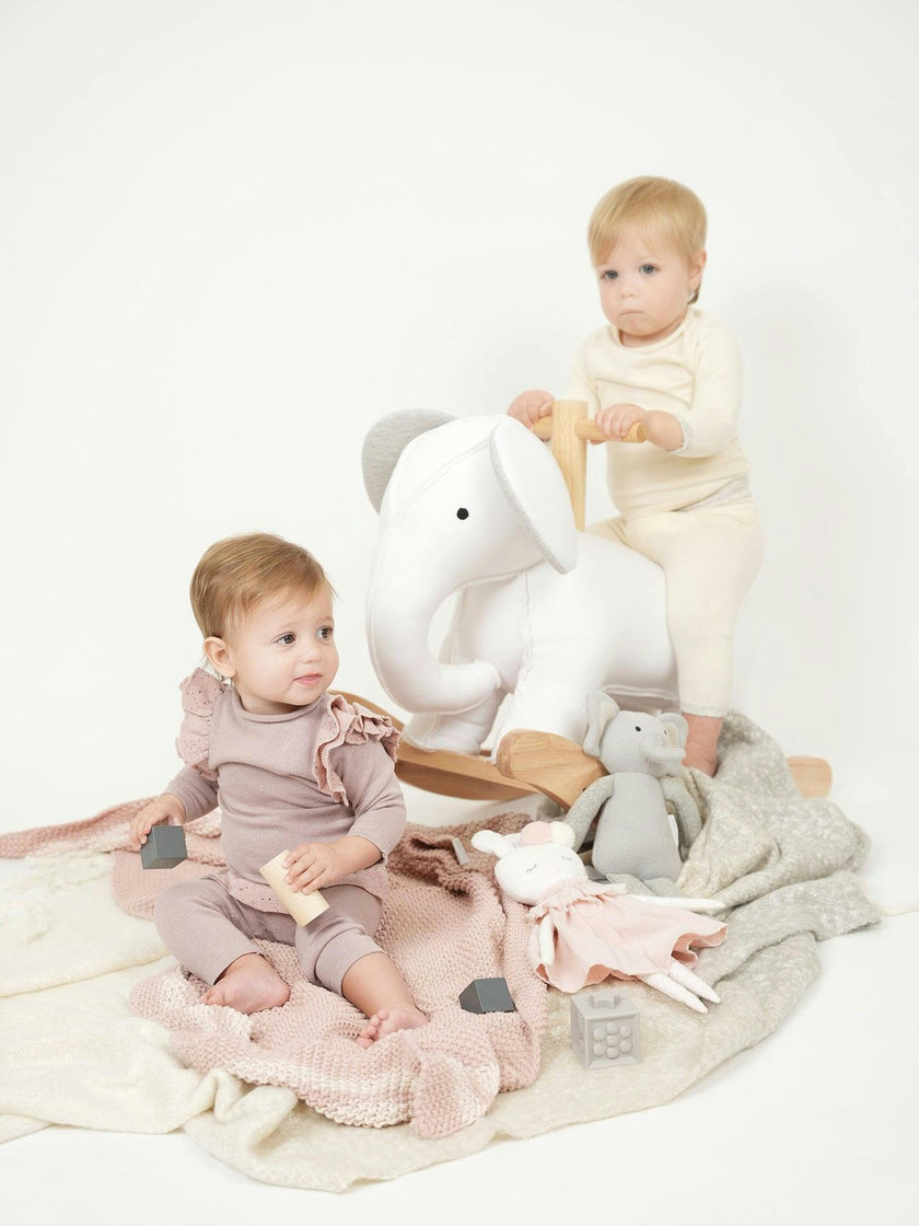 Chic Ruffle Shoulder Long Sleeve Top & Pant 2-Piece Set
