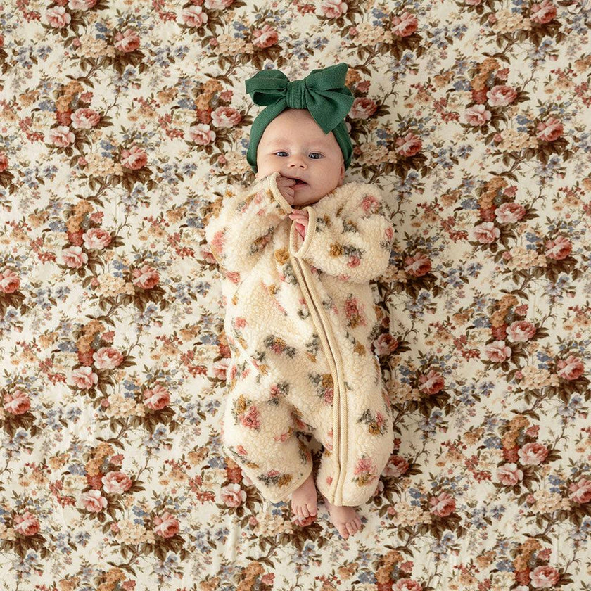 Amber Sherpa Zippered Romper