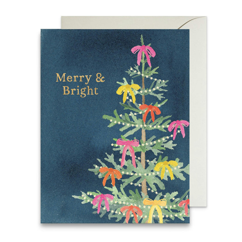 Merry & Bright Holiday Tree Greeting Card