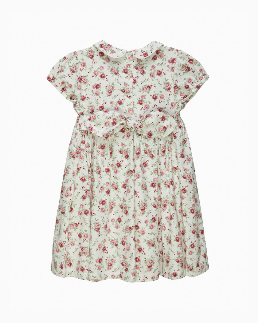 Arabella Rose Floral Smocked Dress in Pink