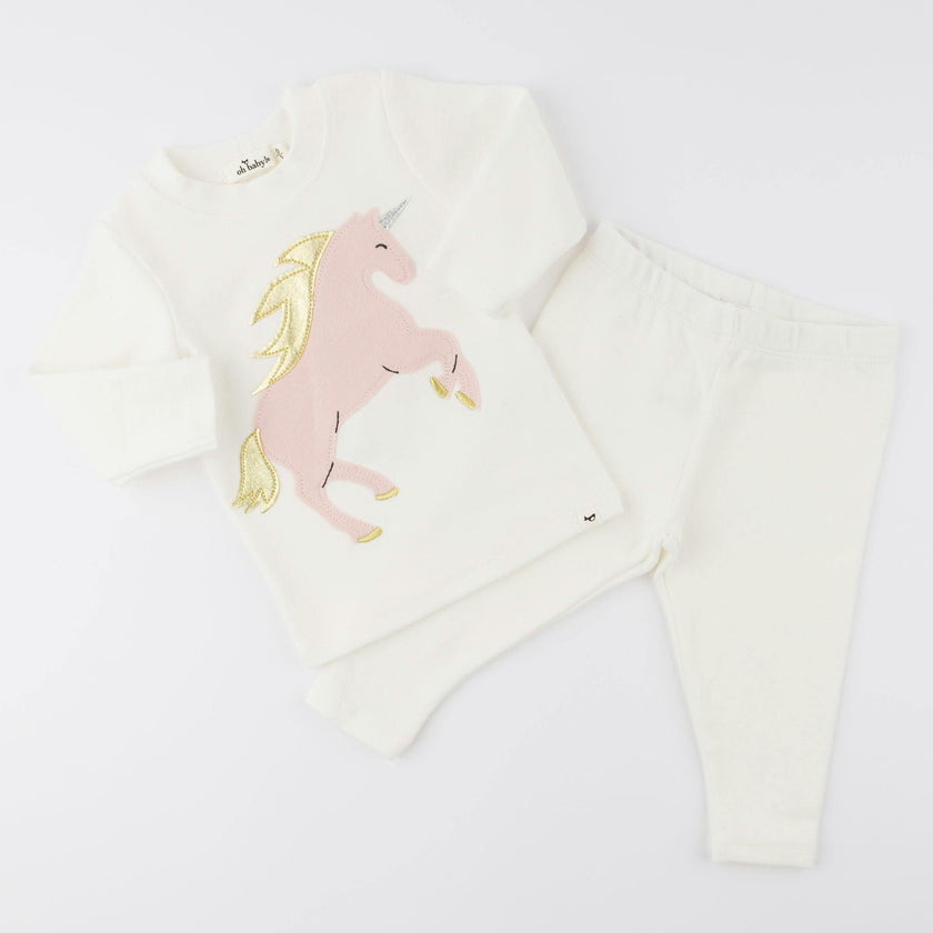 Prancing Applique L/S 2pc Set