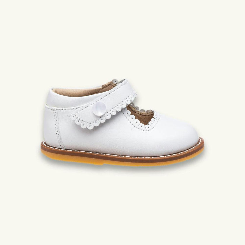 Toddler Mary Jane | White Leather