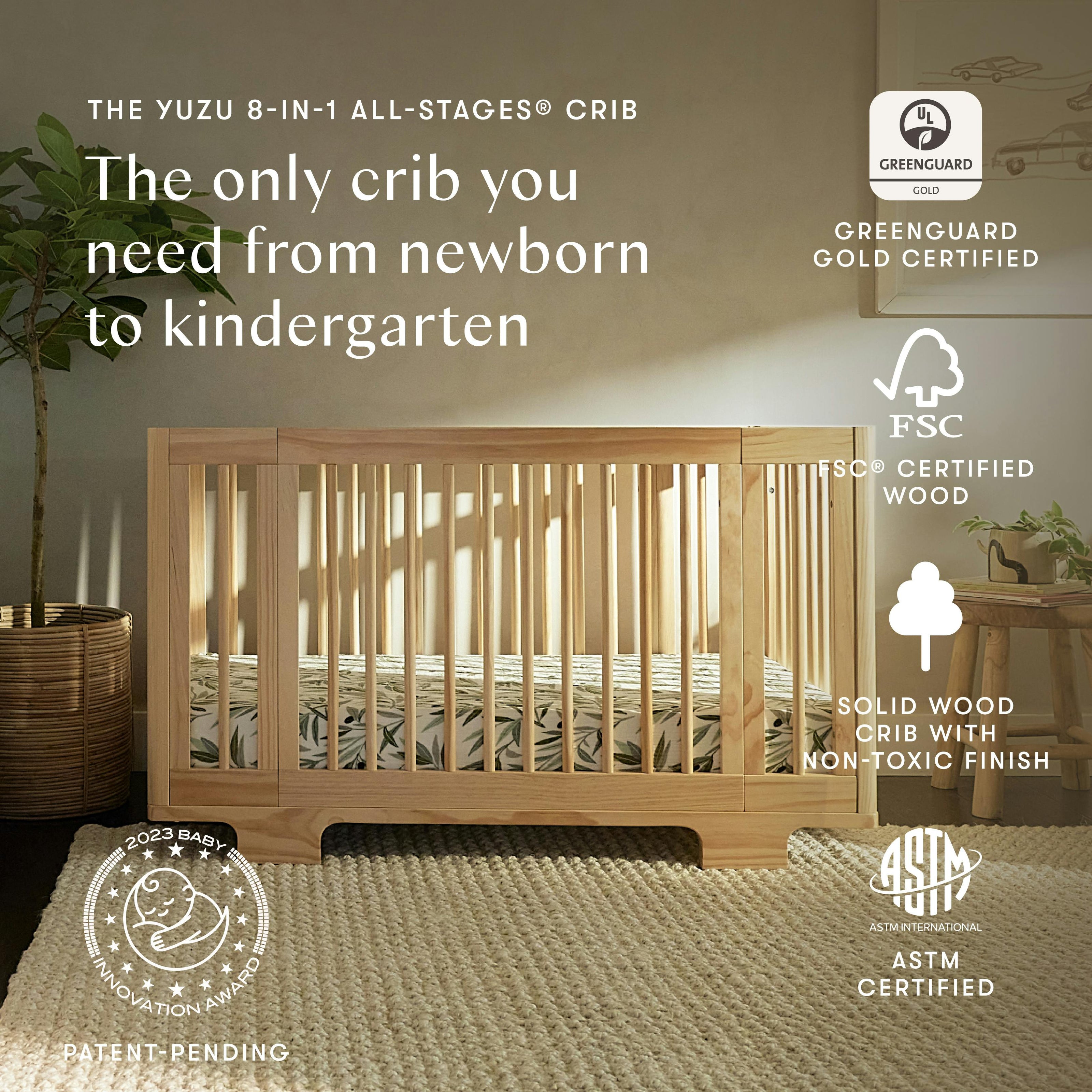Yuzu 8-in-1 Convertible Crib with All-Stages® Conversion Kits