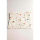 Summer Petals Timeless Floral Ruffle Pouch