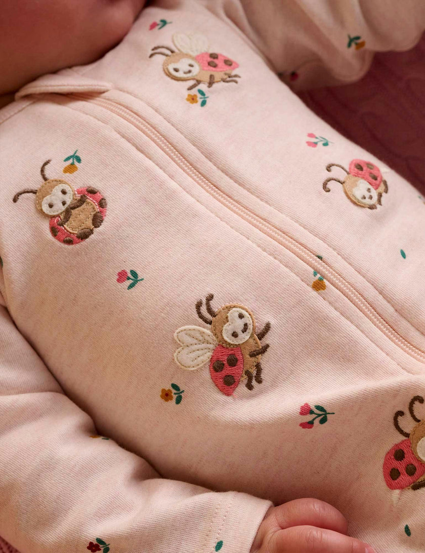 Thick Zip Growsuit Set Sweet Pea Print