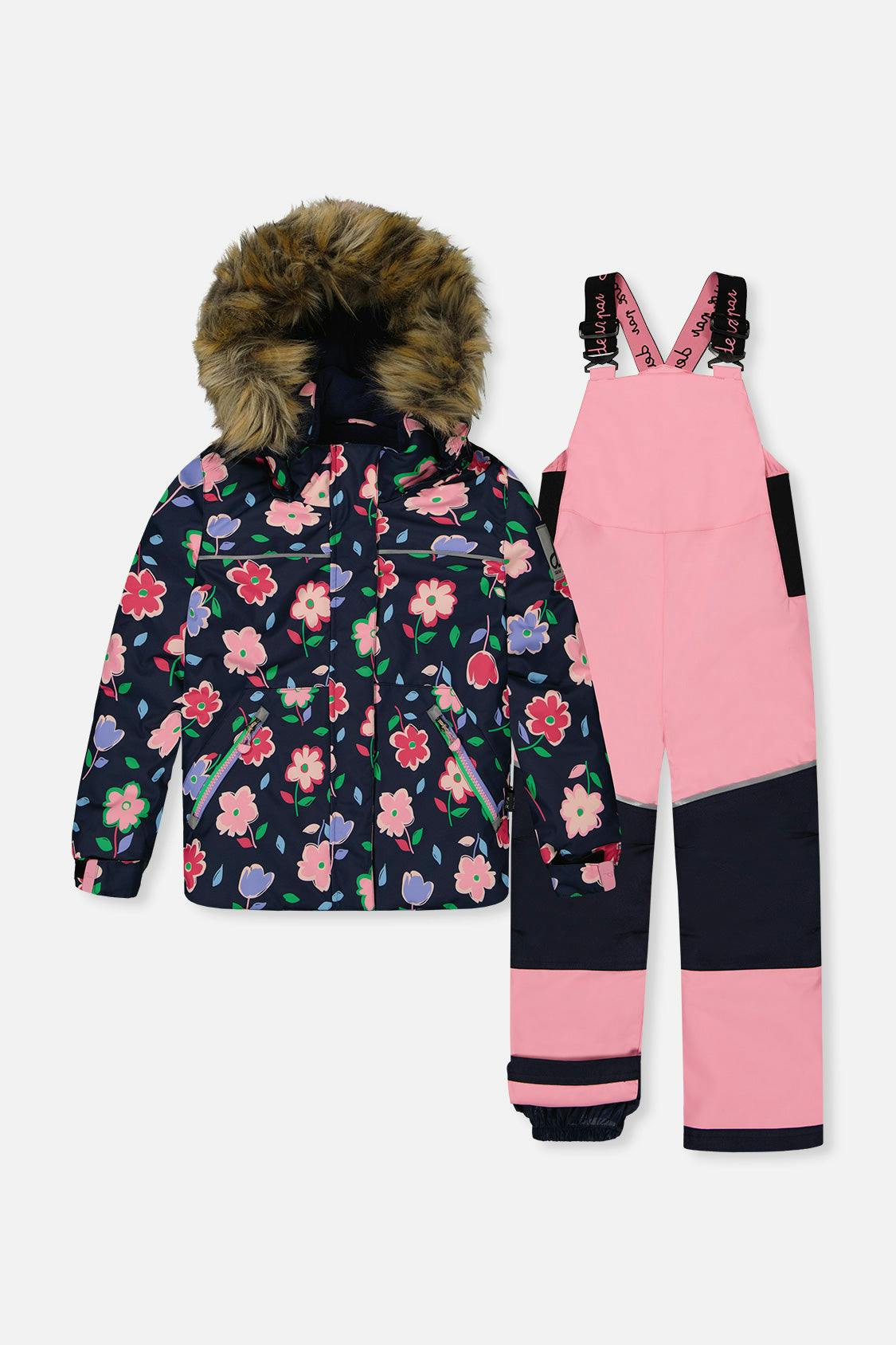 Two Piece Discover Snowsuit Blue Floral Print