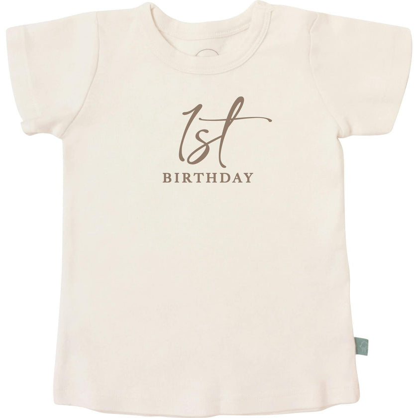 graphic tee | 1st birthday milestone charcoal