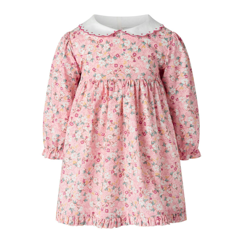 Floral Scalloped Collar Dress and Bloomers