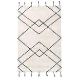 Viktor Braided Tassel Rectangular Rug, Black