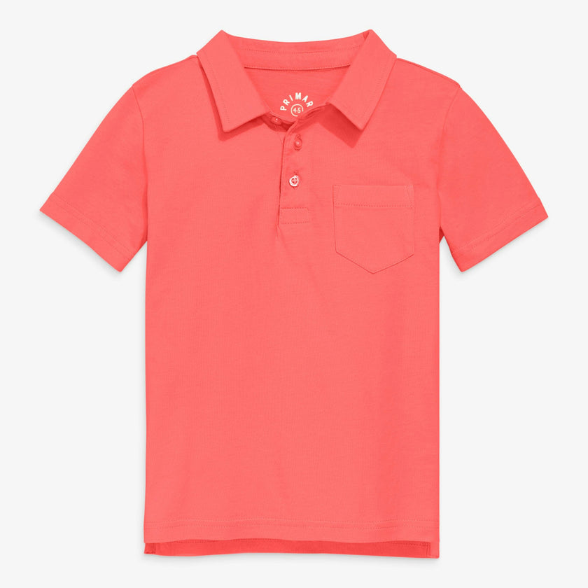 Kids short sleeve polo in seasonal colors