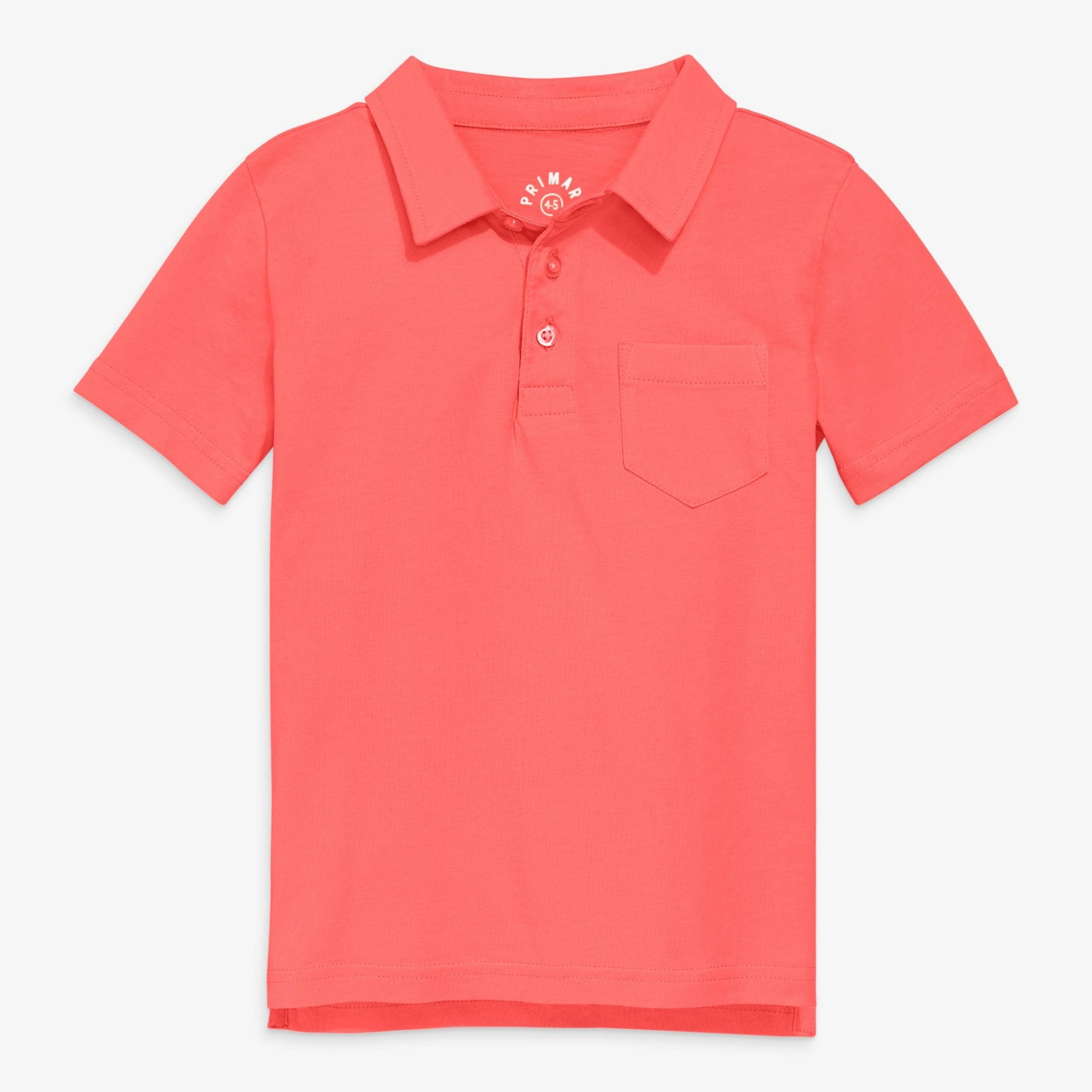 Kids short sleeve polo in seasonal colors