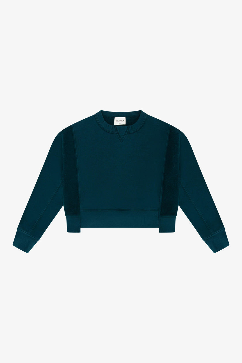 Tenly Cotton Fleece Reverse Insert Sweater