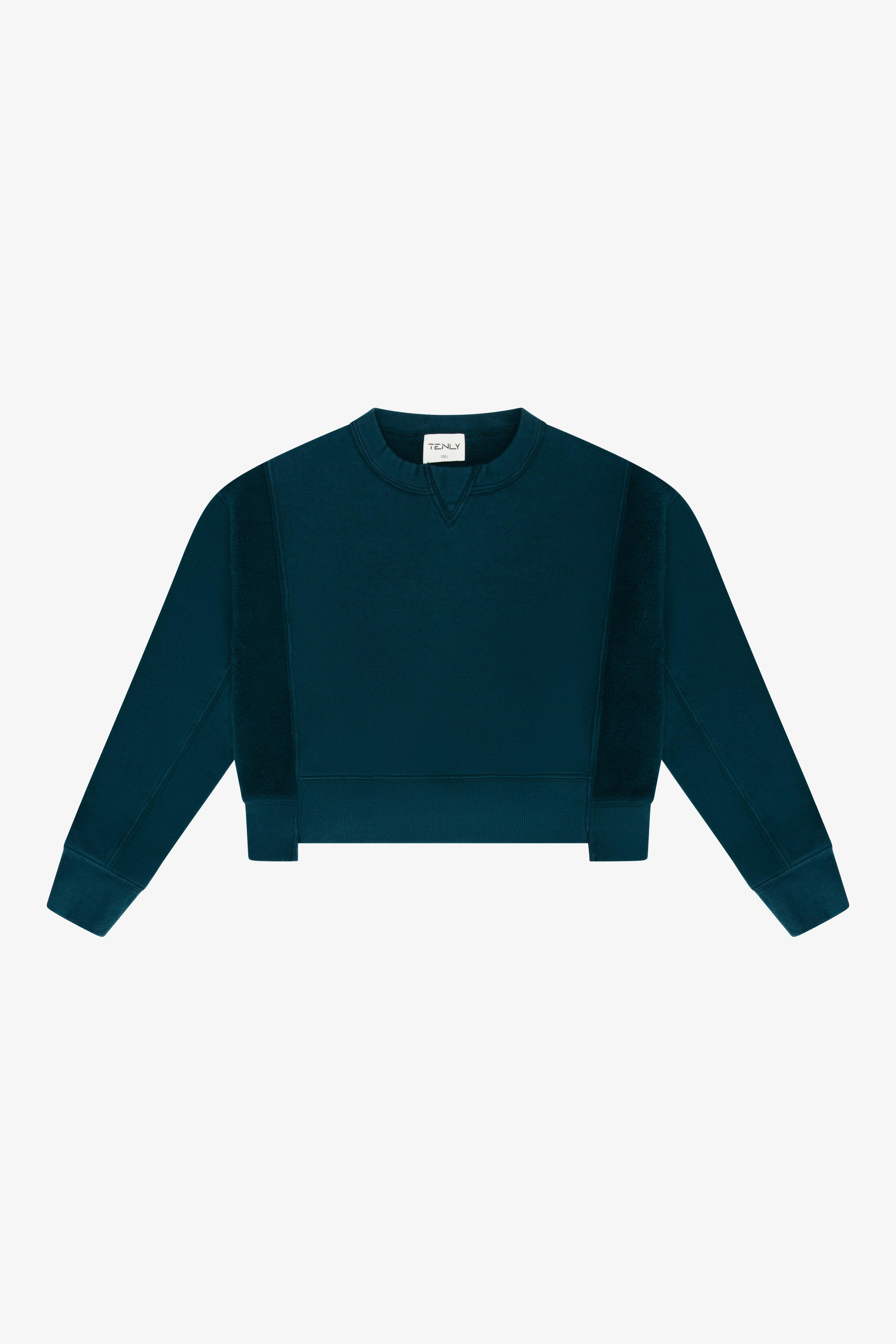 Tenly Cotton Fleece Reverse Insert Sweater