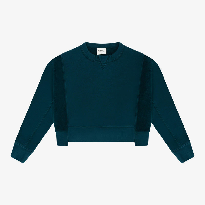 Tenly Cotton Fleece Reverse Insert Sweater