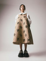 Rosa Apron Dress Camel & Black