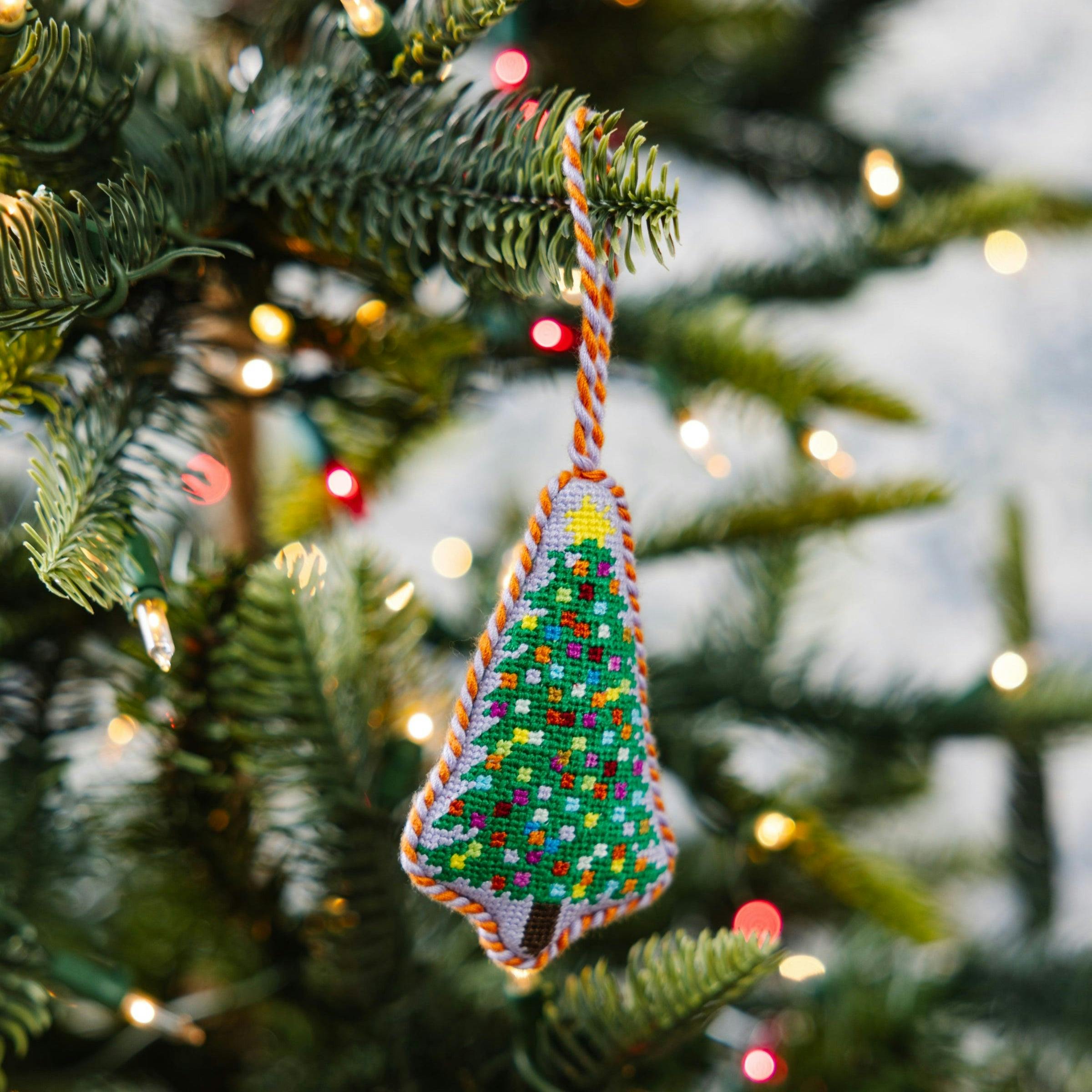 Needlepoint Icon Ornament - Christmas Tree