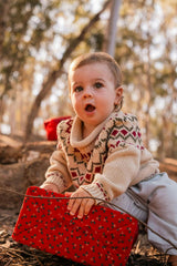 Intarsia Sweater in Ecru
